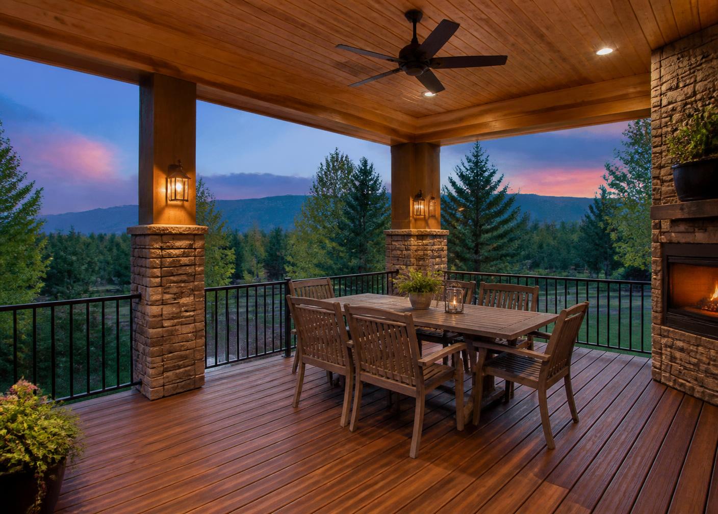 Covered Cedar Deck
